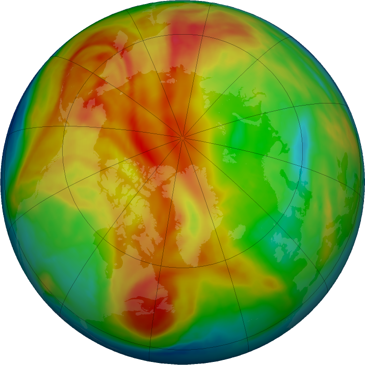Arctic ozone map for 17 February 2017